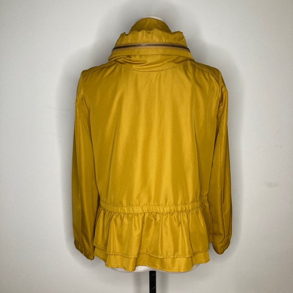 Zara mustard peplum rain coat XSM - Picture 6 of 10